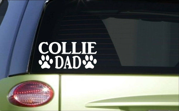 Collie Dad *H806* 8 inch Sticker decal shepherd herding border rough smooth