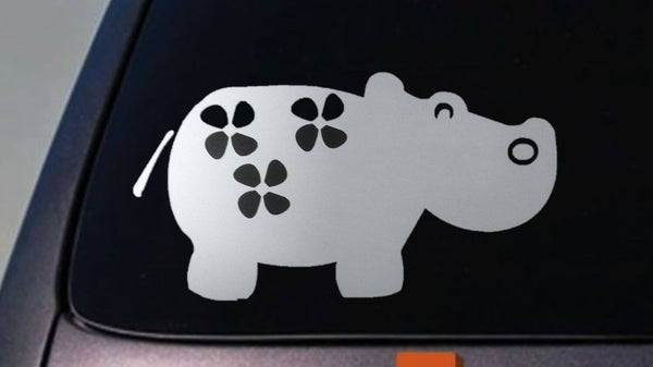 Hippo sticker decal cute funny laptop owl window car hippo 5"