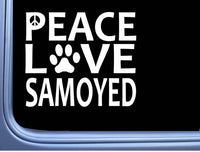 Samoyed Peace Love L635 Dog Sticker 6" decal