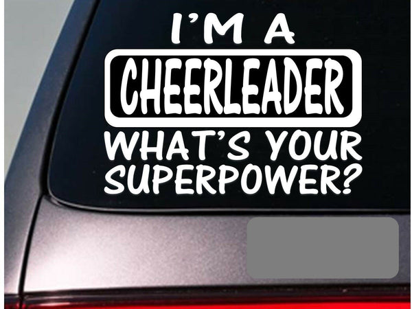 I'm a cheerleader sticker decal *E139* gymnastics gym cheer camp pom pom