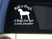 Ride a Draft *I939* 6x6 inch sticker draft horse decal ˜