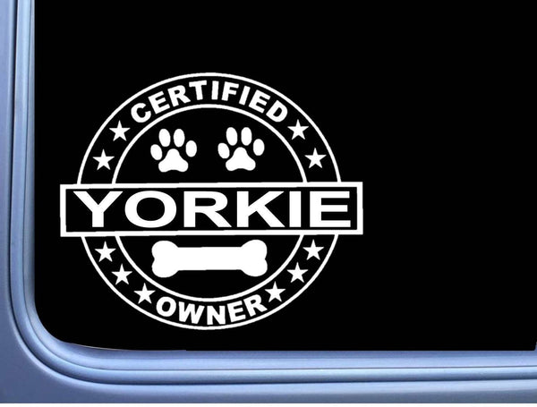 Certified Yorkie L322 Dog Sticker 6" decal