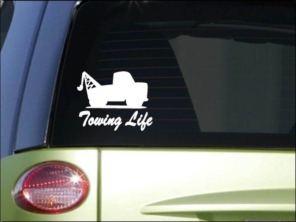 Towing Life 7" wide sticker decal *H431* wrecker rollback truck car flatbed