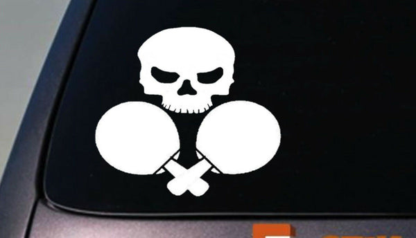 PING PONG STICKER SKULL TABLE TENNIS PING PONG BALL CHINA TABLE SPEED SPIN 6"
