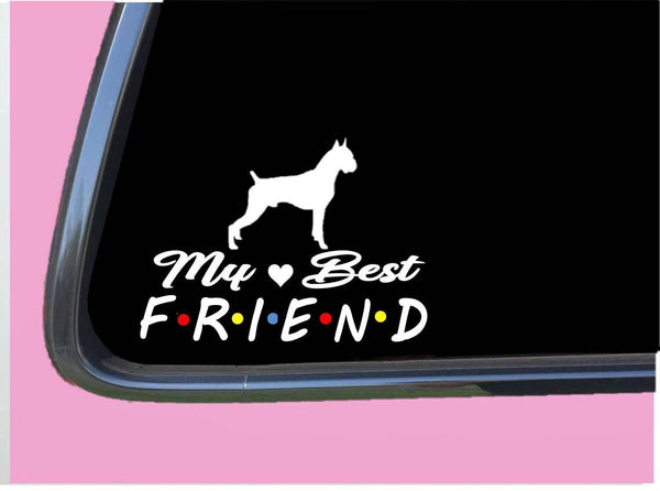 Boxer Cropped Sticker TP 822 Best Friend 6" Decal dog