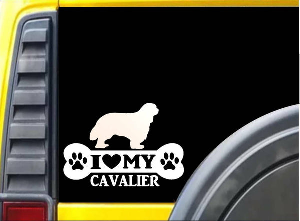 Cavalier Bone L098 8 inch cavalier king charles spaniel collar dog decal