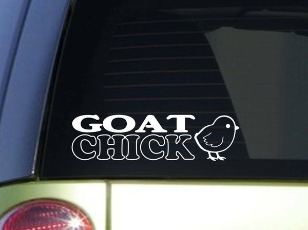 Goat Chick *J209* 8 inch wide sticker boer decal