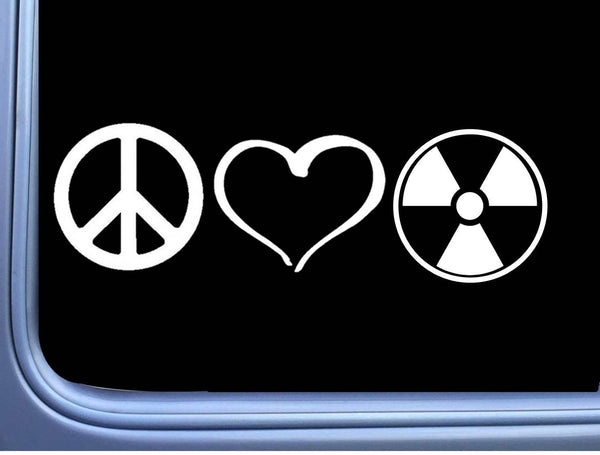 Peace Love Xray Symbols M357 8 inch Sticker Decal tech cast radiation