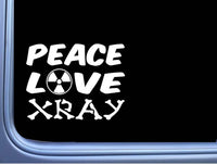 Peace Love Xray Words M358 6 inch Sticker Decal tech cast radiation