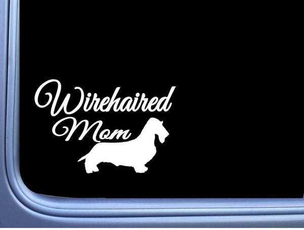 Wirehaired Dachshund Mom J818 6 inch Sticker dachshund dog decal