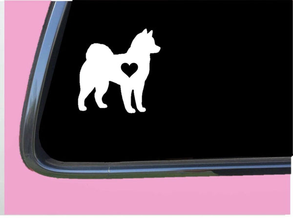 Klee Kai lil heart TP 568 vinyl 6" Decal Sticker dog breed alaskan husky kennel