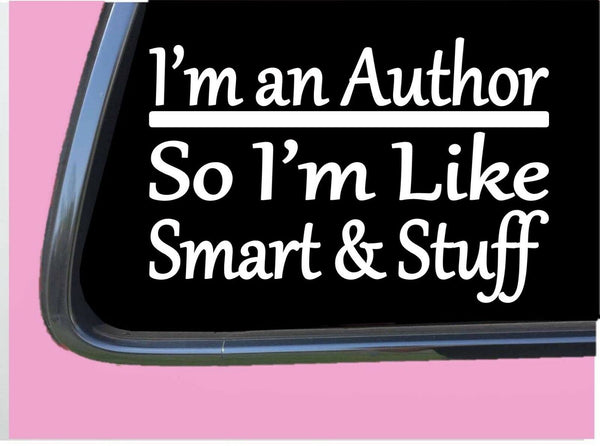 Author Smart Stuff TP 321 Sticker 8" Decal writer writing book manuscript