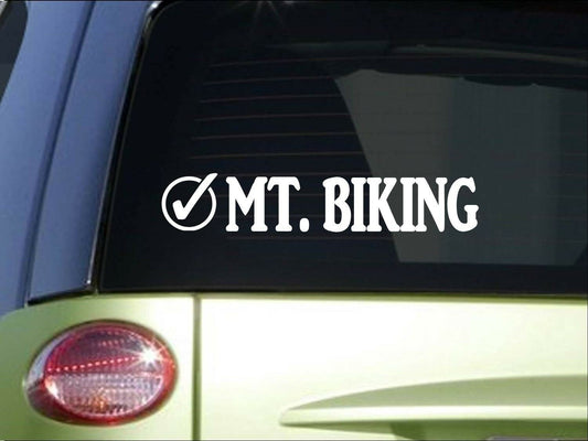 Mt. Biking Check Vinyl Decal – 8 Inch