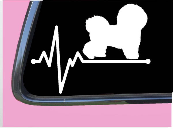 Bichon Frise Lifeline TP 250 vinyl 8" Decal Sticker dog