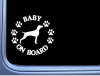 Baby on Board Weimaraner L468 6" dog Sticker decal