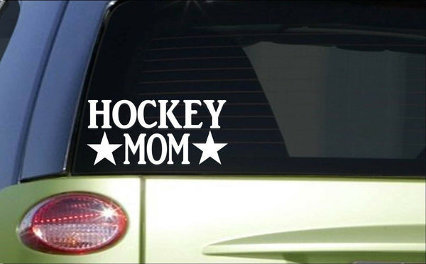 Hockey Mom *H828* 8 inch Sticker decal puck ice skates mask pads uniform goalie