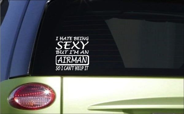 Sexy Airman 6" sticker *G2* decal air force pilot jet fighter parachute soldier