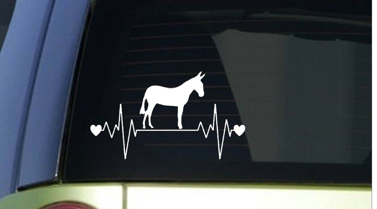Mule Heartbeat Lifeline Wide Vinyl Decal – 8 Inch