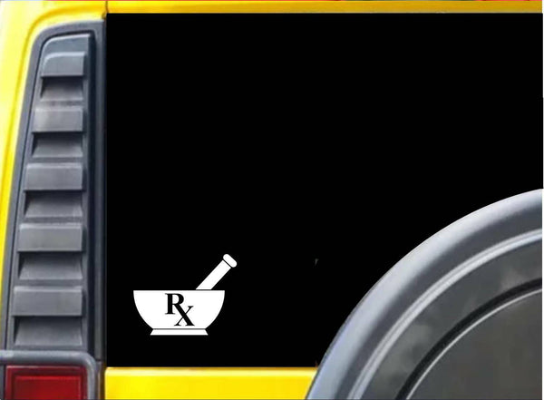 Mortar and Pestle K727 6 inch Sticker pharmacy drug decal