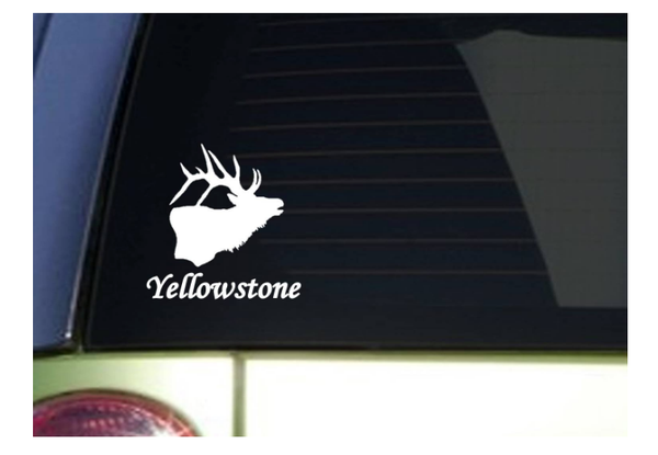Yellowstone Elk *J102* 6x6 inch vinyl decal yellowstone hunting sticker
