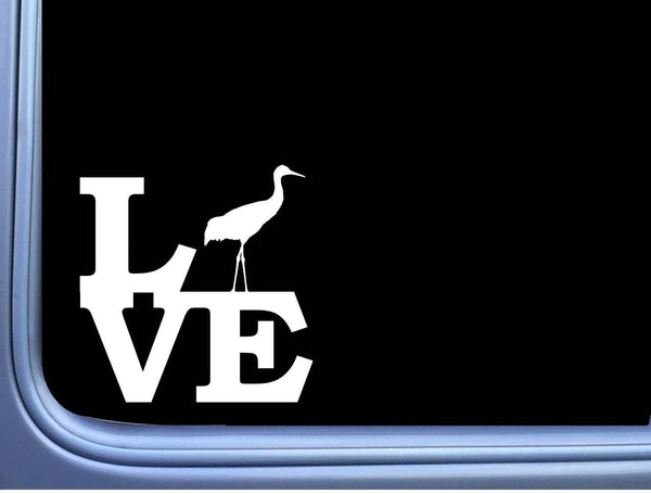 Sandhill Crane Love L969 6" Sticker decal bird watcher heron farm pond