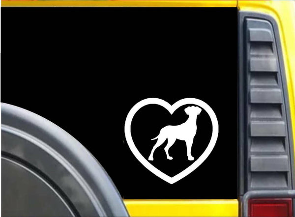 Great Dane Heart K614 6 inch Sticker uncropped dog decal