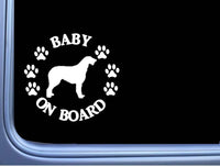 Baby on Board Irish Wolfhound L538 6" Sticker dog decal