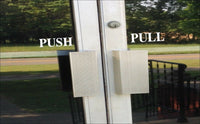 Push Pull signs sticker decal business door 8 inch *E200* vinyl store shop