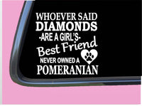 Pomeranian Diamonds TP 460 Sticker 6" Decal rescue dog kennel toys treats tshirt