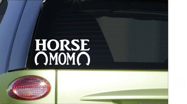 Horse Mom *H830* 8 inch Sticker decal horse riding saddle stirrups bridle horses