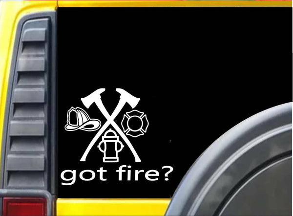 Got fire K325 6 inch decal Maltese cross sticker