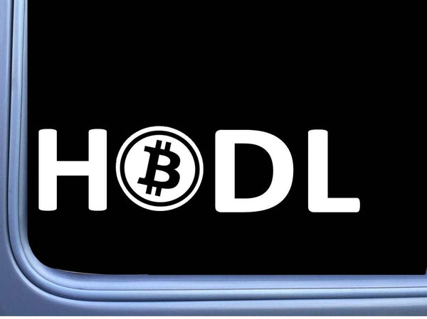 Bitcoin Hodl L690 8 inch Sticker hold cryptocurrency decal