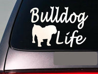 Bulldog life 6" sticker *E755* sourmug decal vinyl english bulldogge olde