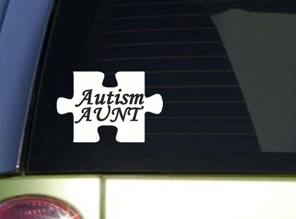 Autism Aunt *J115* 6 inch awareness speaks autistic