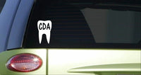 CDA tooth *I380* 6 inch tall Sticker decal dentistry dental hygienist scrubs