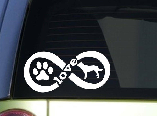 Kelpie Infinity Sitcker *I901* 8 inch decal Australian Kelpie