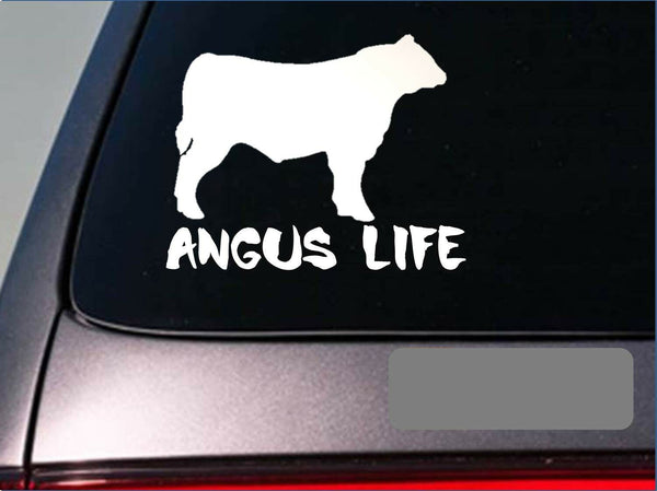 Angus Life *E240* sticker decal cattle black texas beef hamburger stock yard