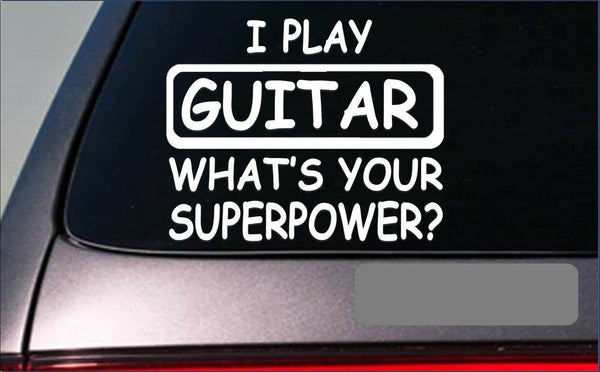 Guitar Superpower *G414* decal 8" sticker club bass electric acoustic pick