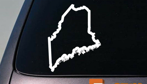 MAINE state 6" sticker decal car truck window college football basketball