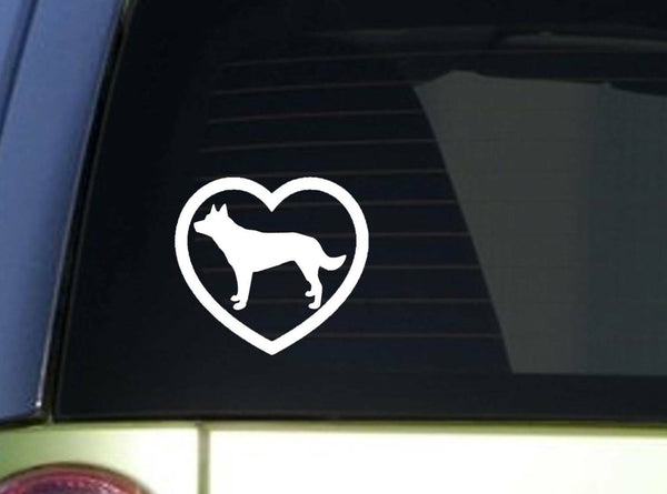Kelpie Heart Sitcker *I900* 6x6 inch decal Australian Kelpie