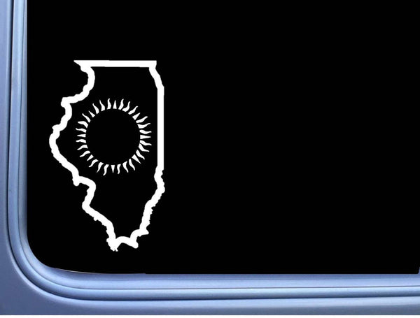 Illinois Eclipse Path of Totality L416 8" decal sticker solar