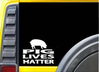 Pig Lives Matter Sticker k175 6 inch hog bacon rescue decal