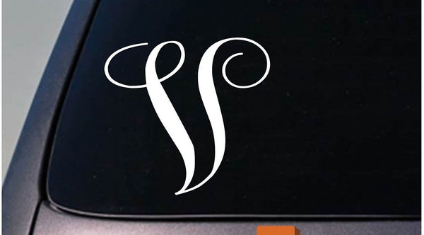 LETTER V 6" monogram sticker decal truck car window teach craft initials *D793*