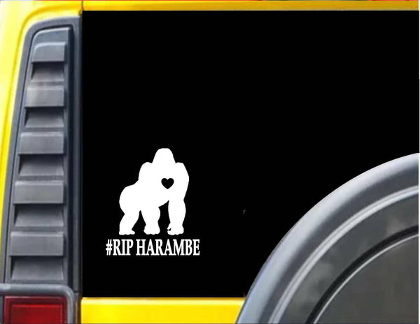Gorilla Harambe RIP *F455* 6x6 inch Decal Sticker