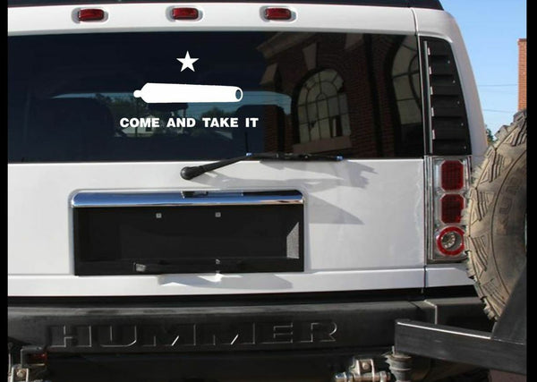 LARGE COME AND TAKE IT ASSAULT LIFE STICKER DECAL 2A TRUCK GONZALES FLAG TEXAS