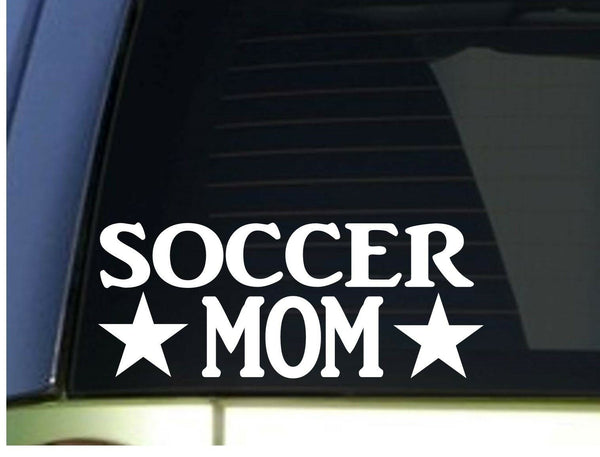 Soccer Mom sticker *H327* 8.5 inch wide vinyl ball goalie shorts uniform