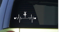 Dancer heartbeat lifeline *I202* 8" wide Sticker decal ballet dancing