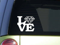 Diamond Love 6" STICKER *F124* DECAL wedding bridal bride ring engagement rich