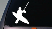 Kayaker Kayak Decal sticker 4"x 6" vinyl sticker choose color