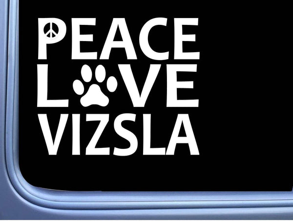 Vizsla Peace Love L675 Dog Sticker 6" decal